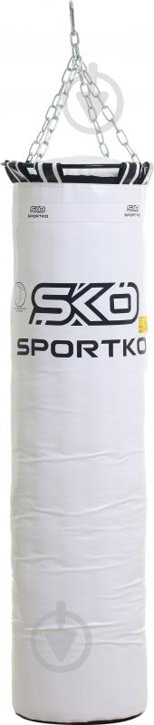 Боксерський мішок SPORTKO 150x35 см 65 кг білий - фото 1