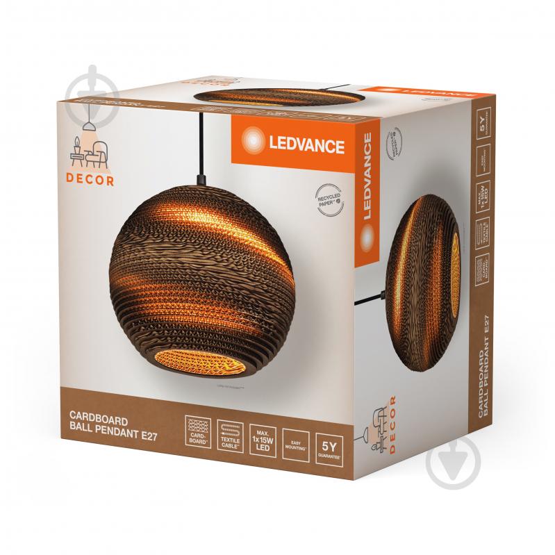 Подвес Ledvance Decor Cardboard Ball Pendant 1x/E27 коричневый - фото 19