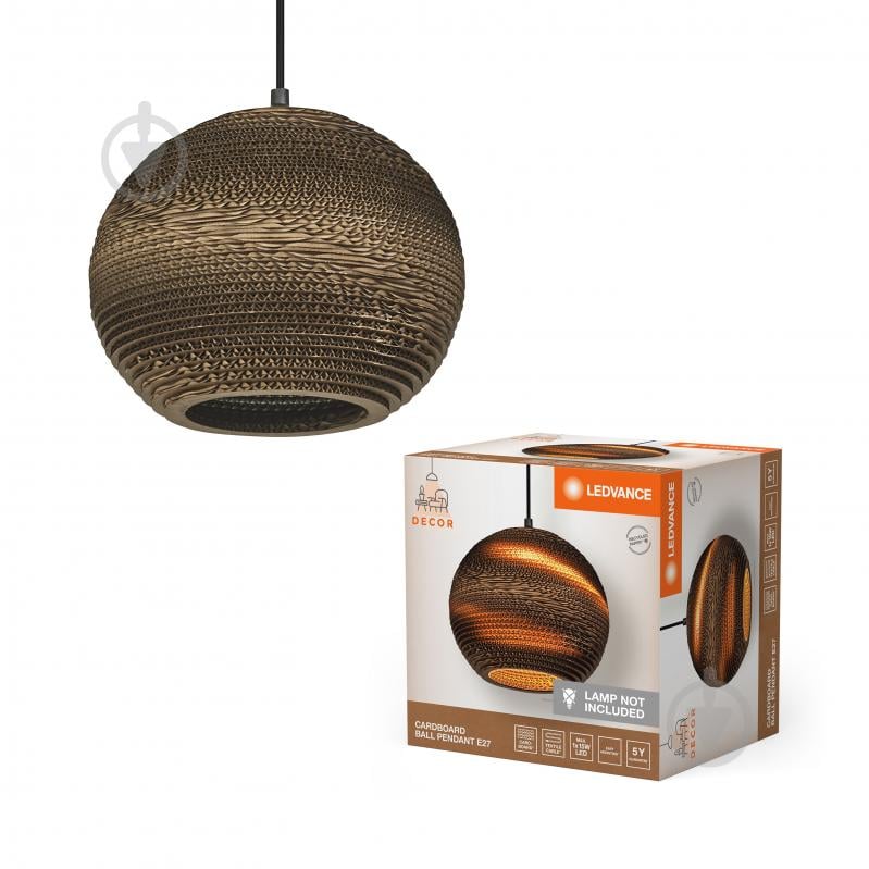 Подвес Ledvance Decor Cardboard Ball Pendant 1x/E27 коричневый - фото 7