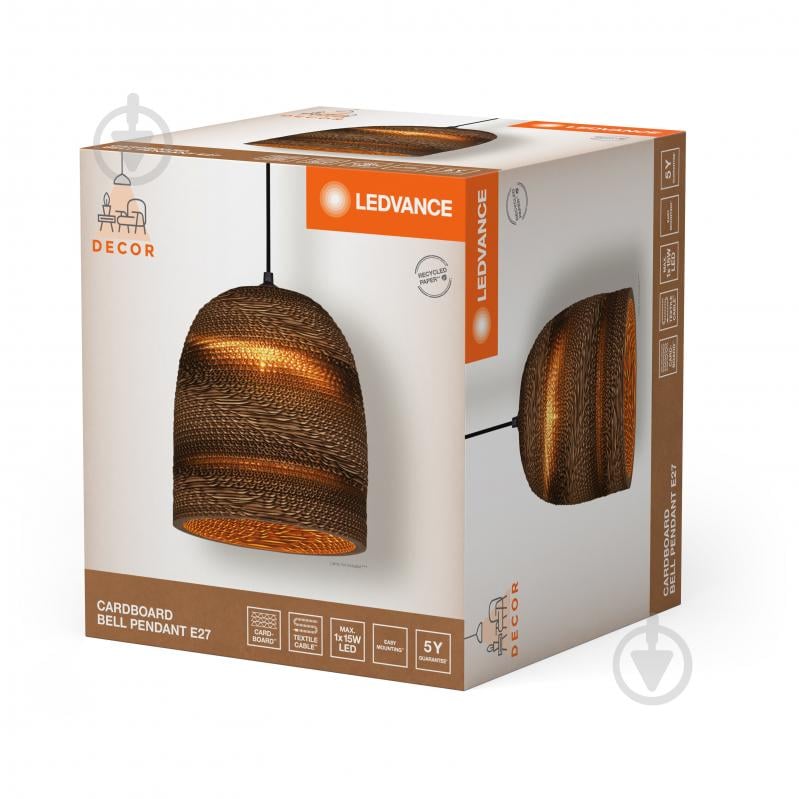 Подвес Ledvance Decor Cardboard Bell Pendant 1x/E27 коричневый - фото 11