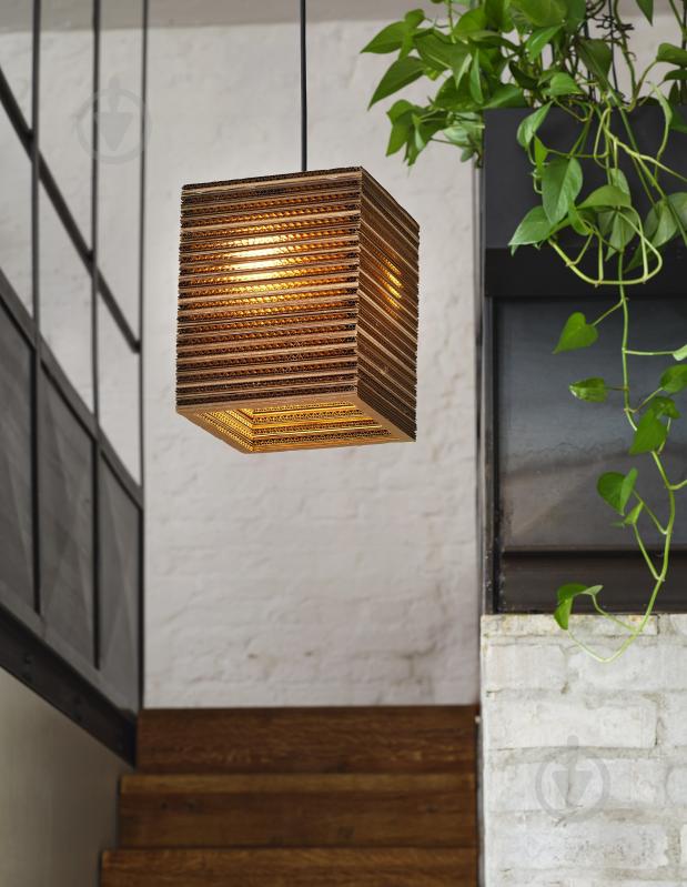Подвес Ledvance Decor Cardboard Square Pendant Brown 1x/E27 - фото 11