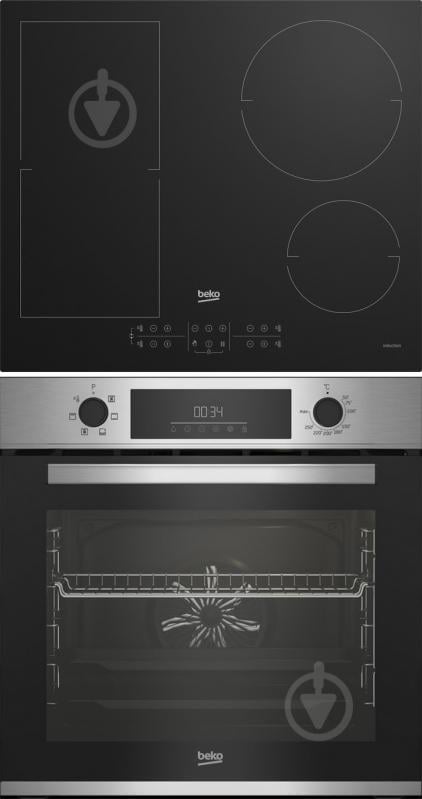 Комплект встраиваемой техники Beko Духовой шкаф BBIE123002XD + Варочная поверхность HII 64200 FMT - фото 1