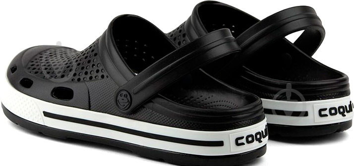 Сабо Coqui COQUI 6403 BLACK/WHITE 6403 Black/White р.45 темно-сірий - фото 4