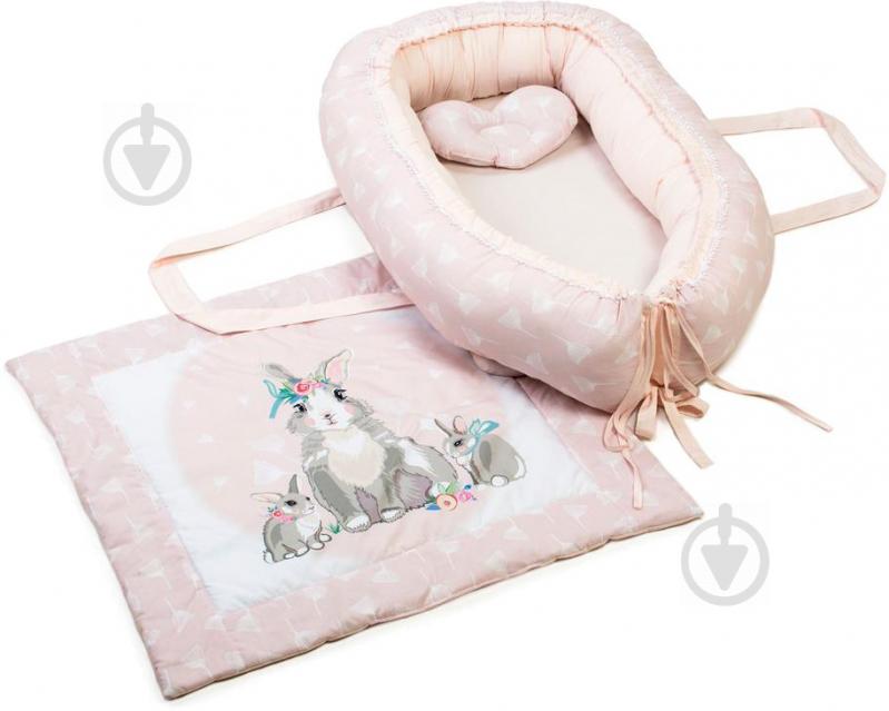 Кокон для новонароджених Baby Veres гніздечко Summer Bunny pink - фото 1