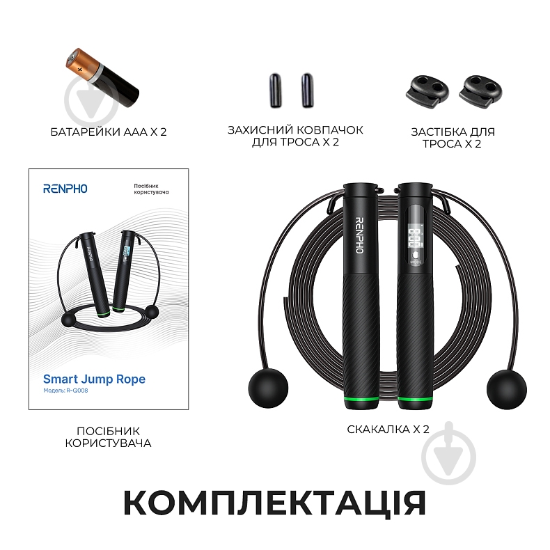 Розумна скакалка RENPHO Jump Black - фото 7