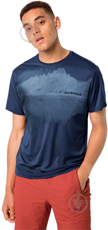 Футболка Jack Wolfskin PEAK GRAPHIC T M 1807181-1024 р.L темно-синій - фото 2