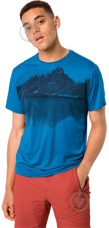 Футболка Jack Wolfskin PEAK GRAPHIC T M 1807181-1152 р.M синий - фото 2