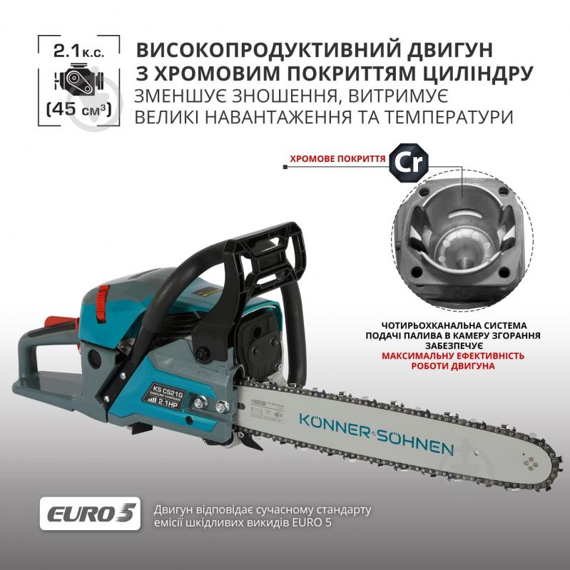 Бензопила Konner&Sohnen KS CS21G-16 - фото 7