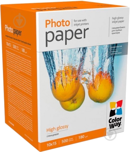 Фотобумага ColorWay 10x15 (ПГ180-500) (PG1805004R) - фото 1 Фотобумага ColorWay 10x15 (ПГ180-500) (PG1805004R) - фото 1