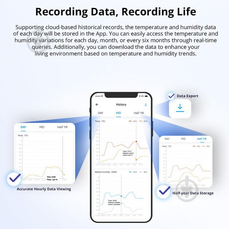Розумний датчик вологості та температури Sonoff Zigbee SNZB-02P - фото 7