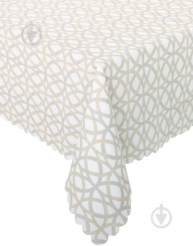 Скатерть Simfoni Лофт 140x220 см белый с бежевым Прованс - фото 1 Скатерть Simfoni Лофт 140x220 см белый с бежевым Прованс - фото 1