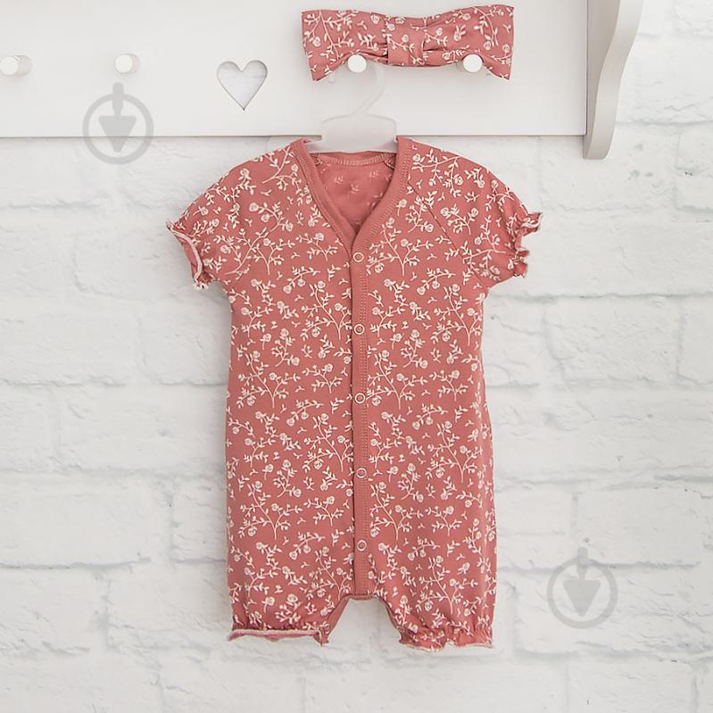Комплект одежды на выписку для девочек Blanka Веточка розовый р.68 - фото 1