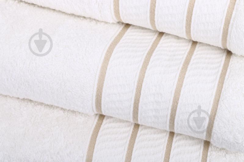 Полотенце Elegance 70x135 см белый/коричневый Bumbacel - фото 2 Полотенце Elegance 70x135 см белый/коричневый Bumbacel - фото 2