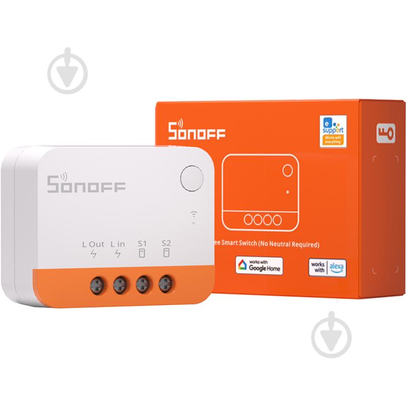 Комплект пристроїв розумного дому Sonoff комутатор Zigbee ZBMINIL білий - фото 2