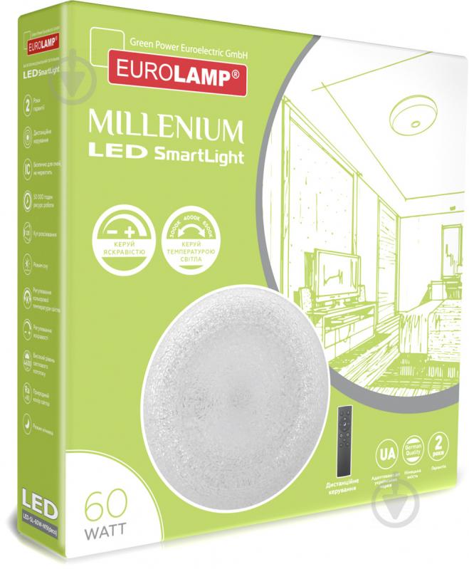 Светильник светодиодный Eurolamp Smart Light Millenium с пультом ДУ 60 Вт белый 3000-6500 К - фото 3