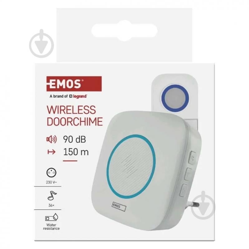Звонок беспроводной Emos 220В белый P5737 - фото 4