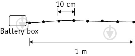 Електрогірлянда Led з таймером 1068432 10 ламп 1 м - фото 2