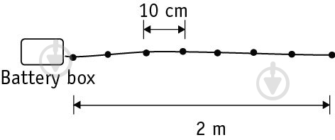 Электрогирлянда Led с таймером 20 ламп 2 м - фото 2