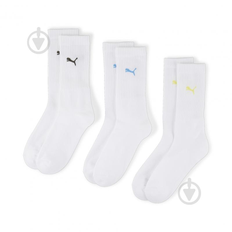 Шкарпетки Puma PUMA CREW SOCK 3P WHITE COMBO 88035529 р.39-42 білий - фото 1