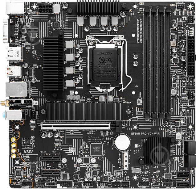 Материнська плата MSI B560M PRO-VDH WIFI (Socket 1200, Intel B560, mirco ATX) - фото 1