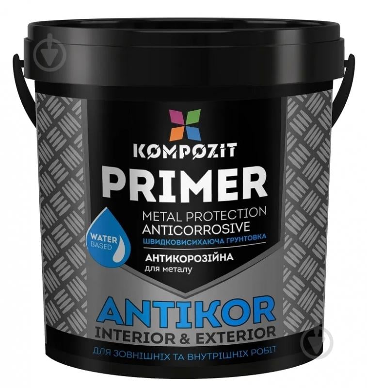 Грунтовка Kompozit антикоррозионная Antikor светло-серый мат 3,5 кг - фото 1 Грунтовка Kompozit антикоррозионная Antikor светло-серый мат 3,5 кг - фото 1