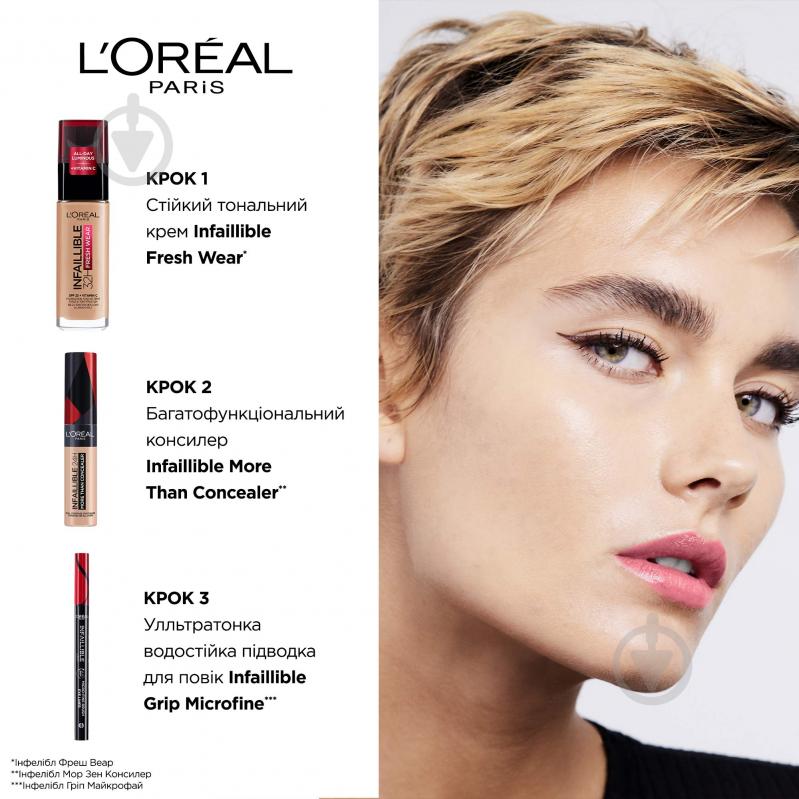 Підводка-фломастер L'Oreal Paris Infallible Microfine чорний 9 г - фото 4