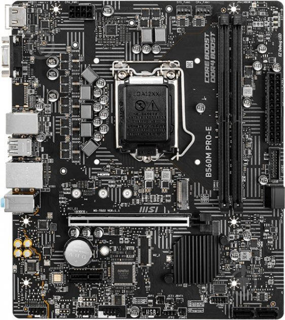 Материнская плата MSI B560M PRO-E (Socket 1200, Intel B560, mirco ATX) - фото 1