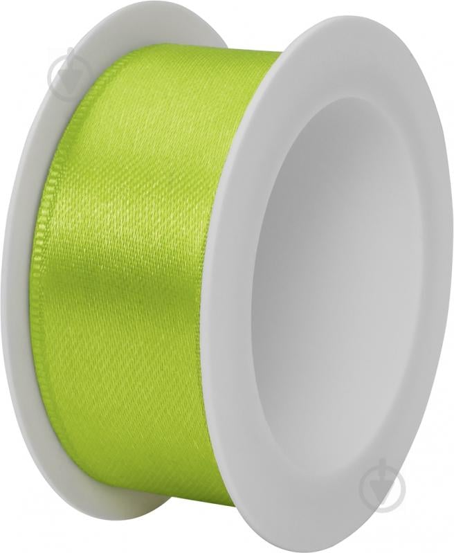 Стрічка декоративна STEWO Satin spool light green 2,5 см 3 м світло-зелений - фото 1