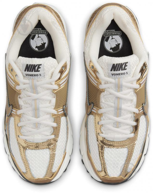 Кроссовки женские демисезонные Nike W ZOOM VOMERO 5 GLD HF7723-001 р.40,5 бело-золотые - фото 5