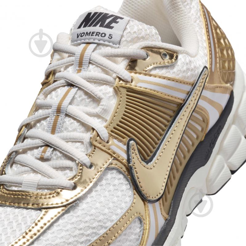 Кроссовки женские демисезонные Nike W ZOOM VOMERO 5 GLD HF7723-001 р.40,5 бело-золотые - фото 6