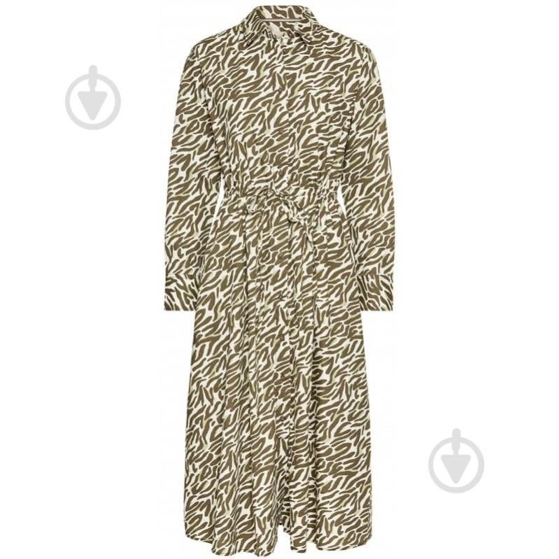 Платье Camel Active 391600-5S62-94 р.M хаки с белым - фото 1 Платье Camel Active 391600-5S62-94 р.M хаки с белым - фото 1