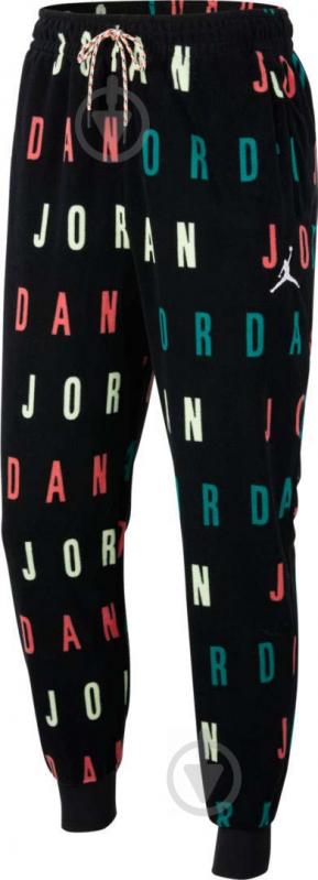 Брюки Jordan J SPRT DNA HBR PANT AOP CU9077-010 р. M черный - фото 1