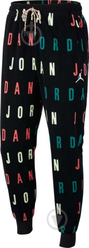 Брюки Jordan J SPRT DNA HBR PANT AOP CU9077-010 р. S черный - фото 1