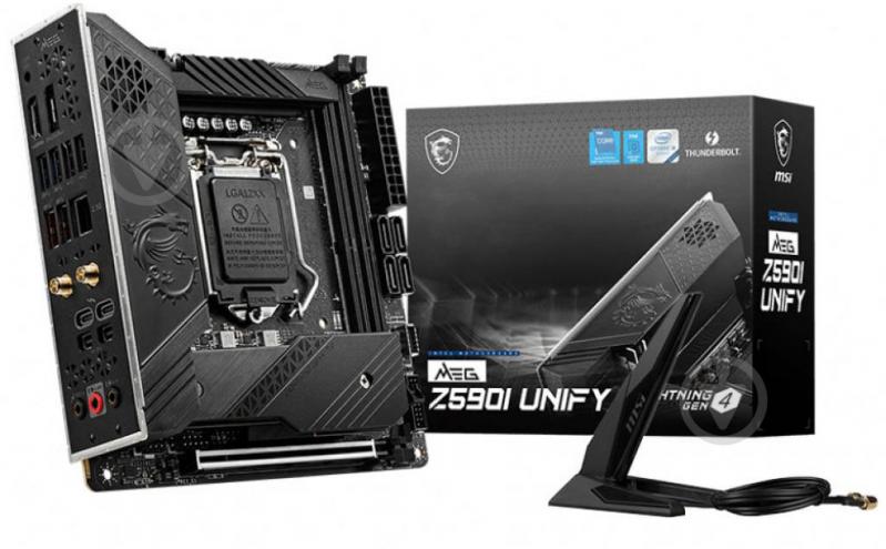 Материнська плата MSI MEG Z590I UNIFY (LGA1200, Intel Z590, mini ATX) - фото 1