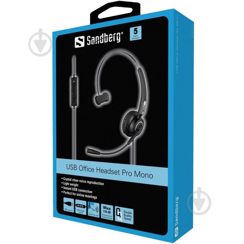 Навушники Sandberg USB Office Headset Pro Mono black (126-14) - фото 3