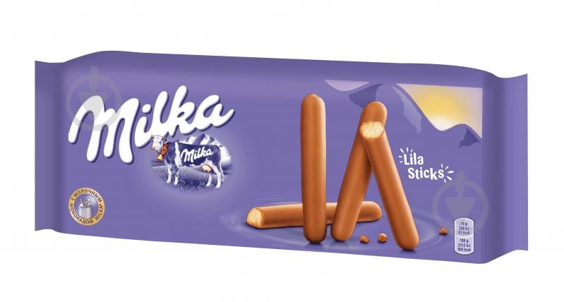 Печиво Milka Ліла Стікс вкрите молочним шоколадом 112 г (7622201137632) - фото 1