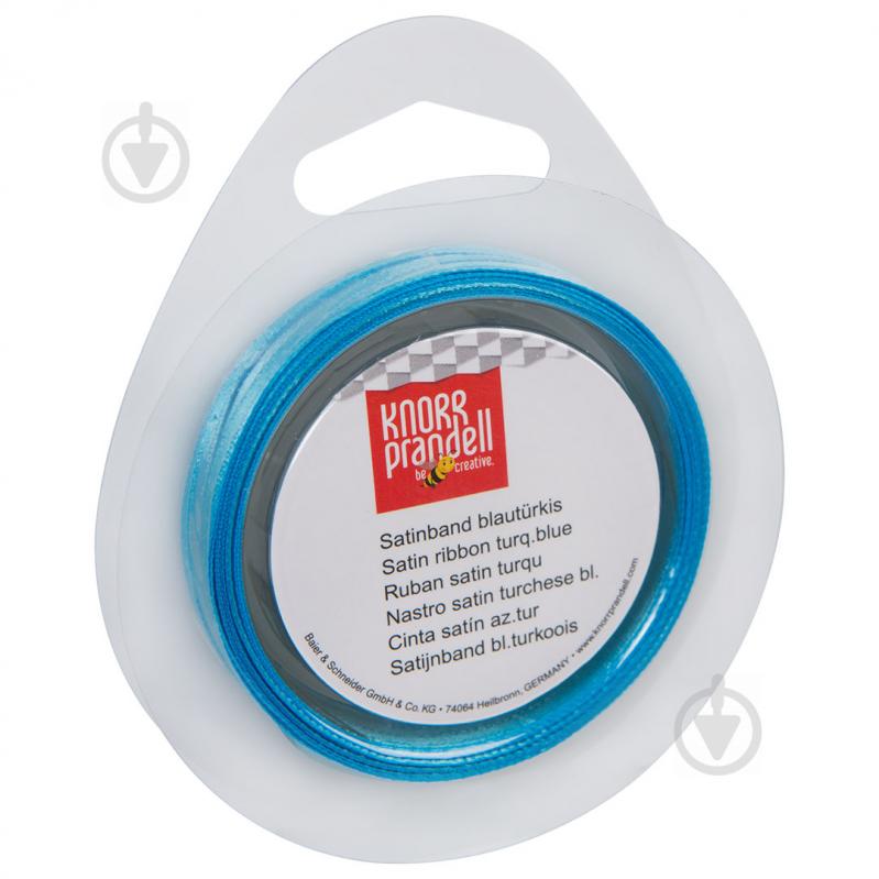 Стрічка декоративна Knorr Prandell Стрічка сатинова ribbon 3mm 10m turq.blue 0,3 см 10 м блакитний - фото 1