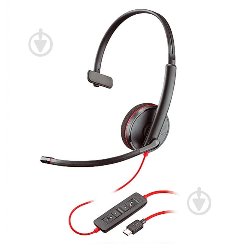 Гарнітура Plantronics Blackwire C3210 USB-C (mono) black (209748-201) - фото 1