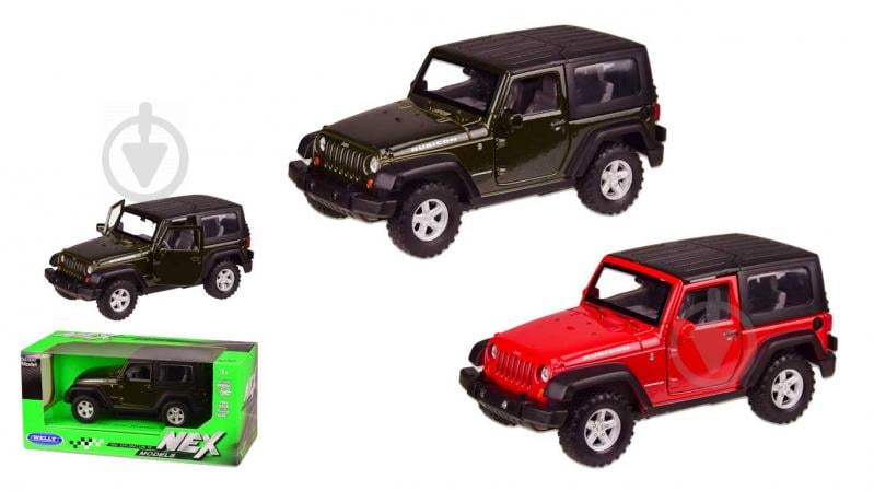 Автомодель Welly 1:32 Jeep Wrangler Rubicon в асортименті 39885 - фото 1