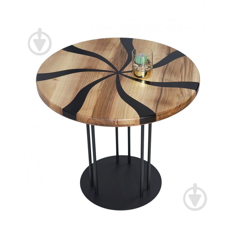 Стол журнальный Опал 600x600x540 мм черный/ орех - фото 1 Стол журнальный Опал 600x600x540 мм черный/ орех - фото 1