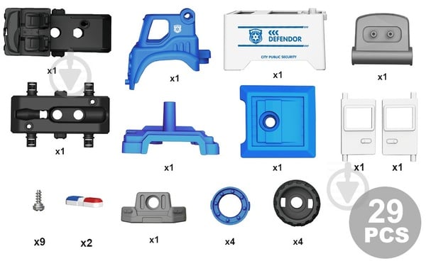 Конструктор DIY Spatial Creativity Поліцейська машина CJ-1614174 - фото 5