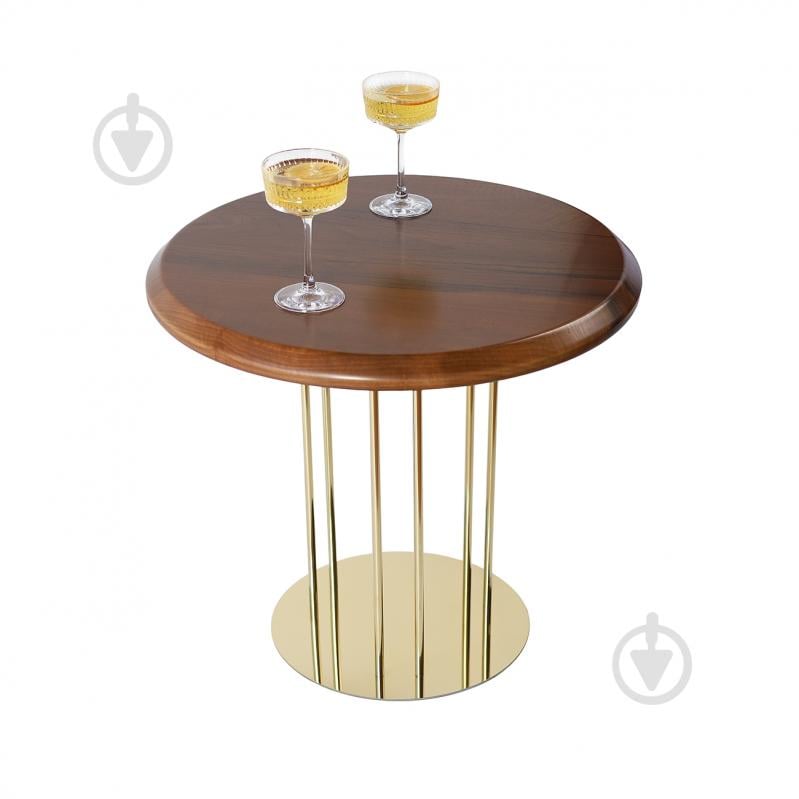 Стол журнальный Александрит 600x600x540 мм золотой/ орех - фото 2 Стол журнальный Александрит 600x600x540 мм золотой/ орех - фото 2