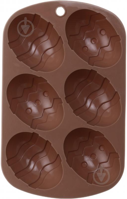 Форма для кексів Smart Kitchen by Flamberg на 6 шт Eggs Peach&Brown series, 20,8х13х2,2 см персиковий - фото 1 Форма для кексів Smart Kitchen by Flamberg на 6 шт Eggs Peach&Brown series, 20,8х13х2,2 см персиковий - фото 1
