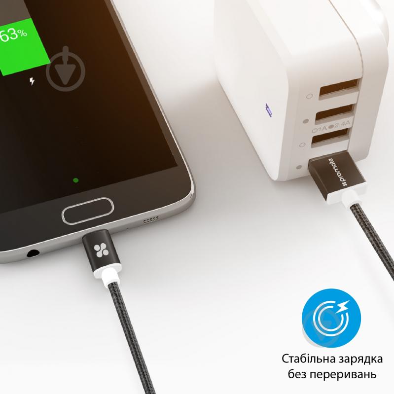 Кабель Promate LinkMate-U2M USB - microUSB 1,2 м чорний (linkmate-u2m.black) - фото 6 Кабель Promate LinkMate-U2M USB - microUSB 1,2 м чорний (linkmate-u2m.black) - фото 6