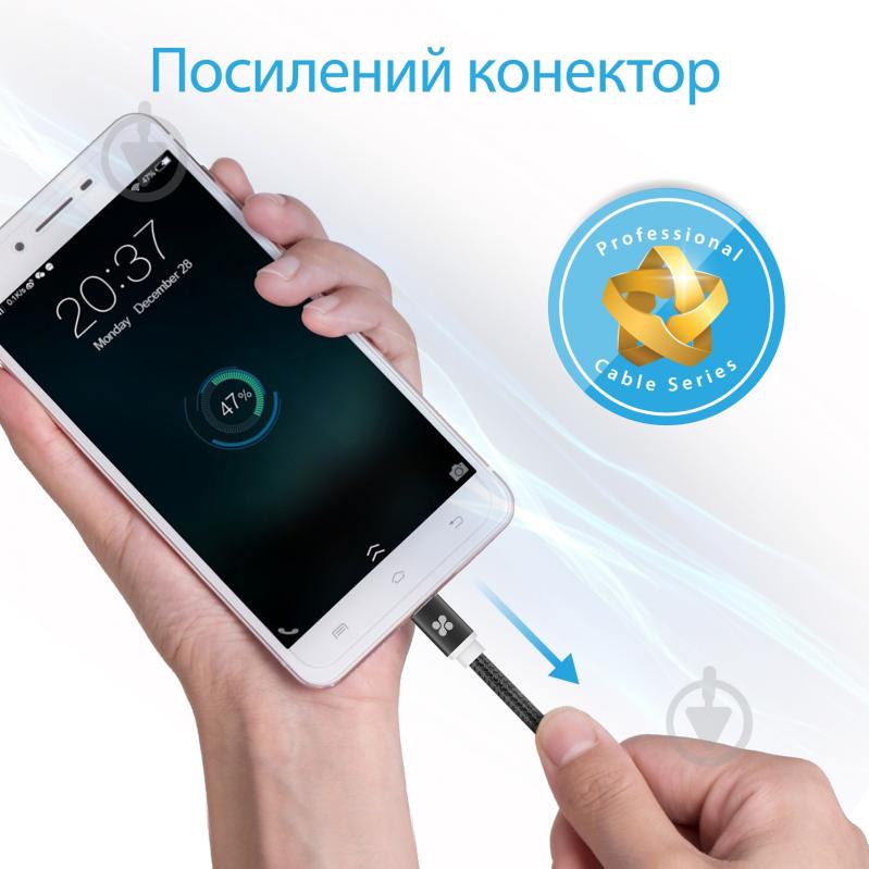 Кабель Promate LinkMate-U2M USB - microUSB 1,2 м чорний (linkmate-u2m.black) - фото 3 Кабель Promate LinkMate-U2M USB - microUSB 1,2 м чорний (linkmate-u2m.black) - фото 3