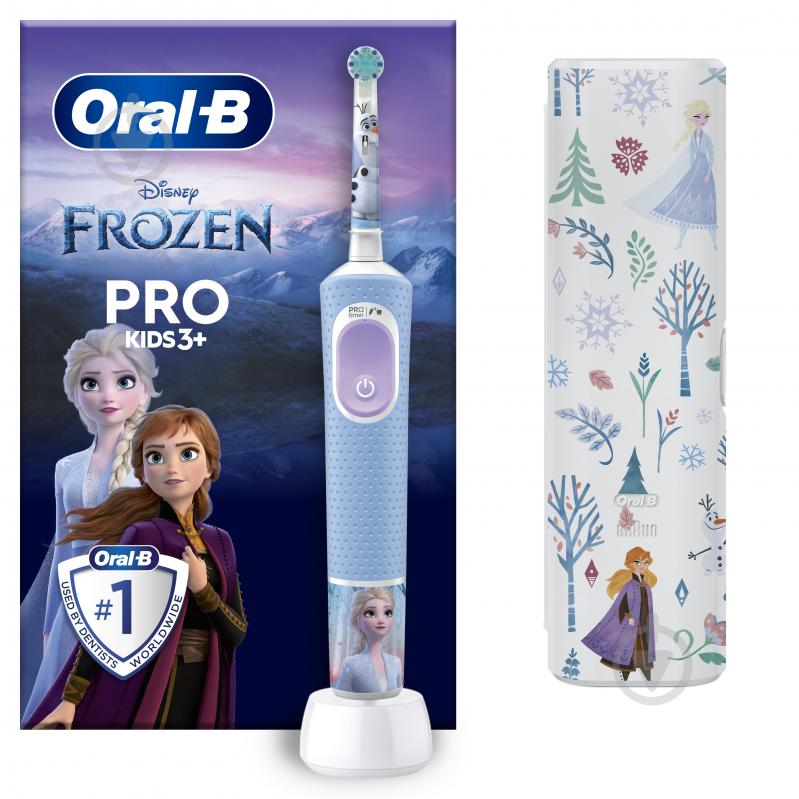 Електрична зубна щітка Oral-B Pro Kids «Крижане серце» + Футляр - фото 1