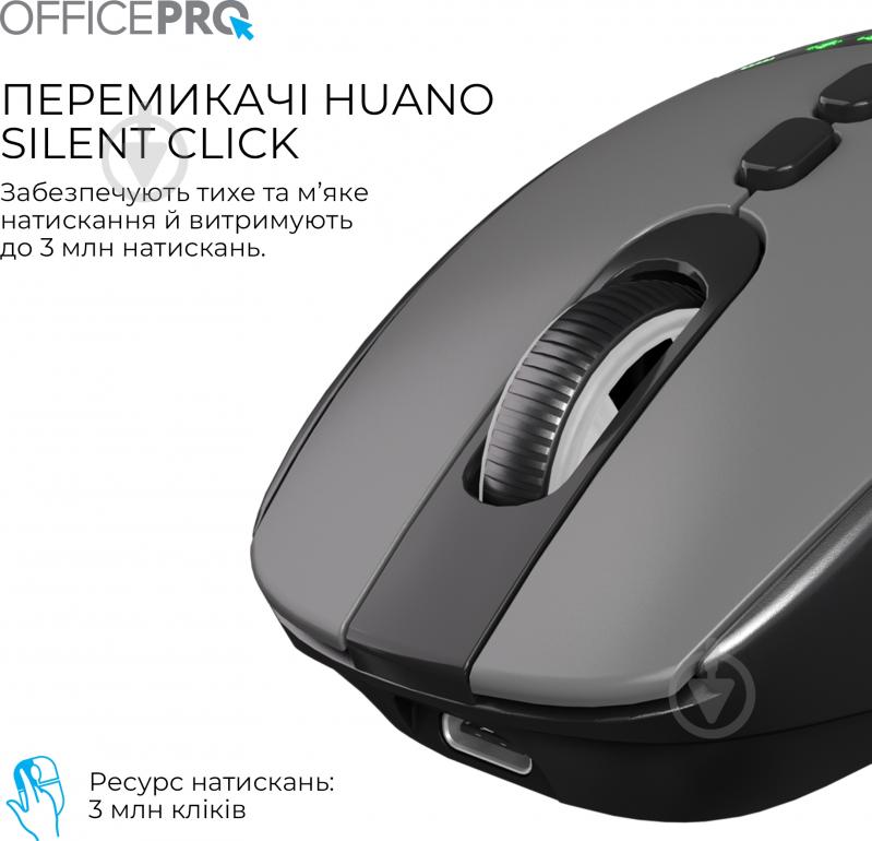 Мышка беспроводная GamePro Silent Click Wireless black (M520B) - фото 9