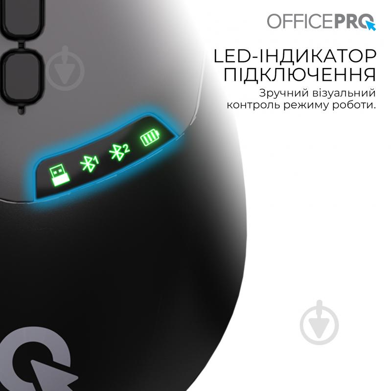 Мышка беспроводная GamePro Silent Click Wireless black (M520B) - фото 8