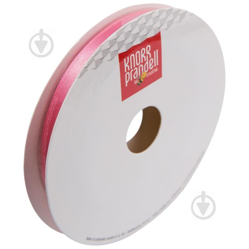 Лента декоративная Knorr Prandell Стрічка сатинова ribbon 6mm 10m rose 0,6 см 10 м розовый - фото 1