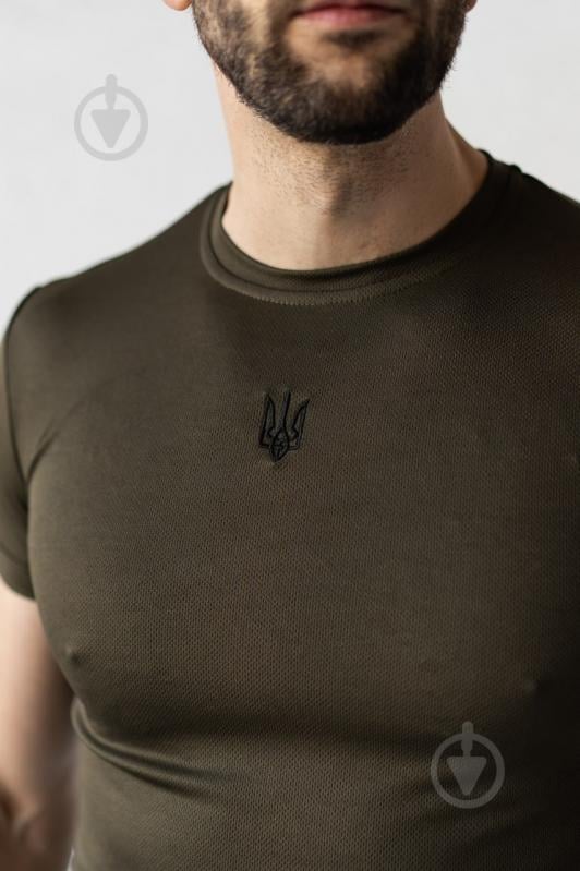 Футболка LOGOS-Tac COOLMAX з вишивкою чорний герб 04-09-00-0017 р.2XL хакі - фото 6